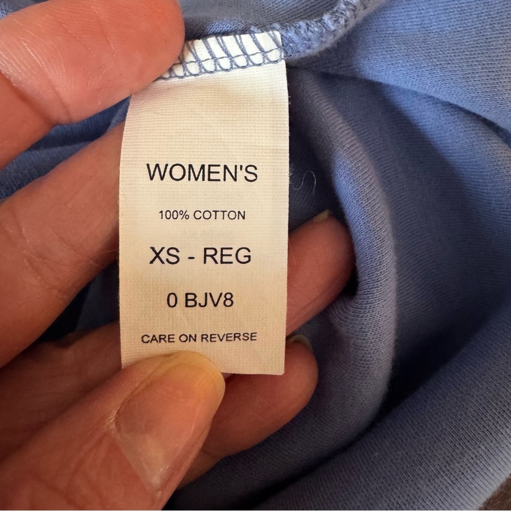 Lands’ End Women's Top Violet Classic V-Neck 100% Cotton XS - Picture 6 of 10